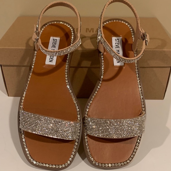 Steve Madden | Shoes | Nib Steve Madden Rhinestone Sandals | Poshmark